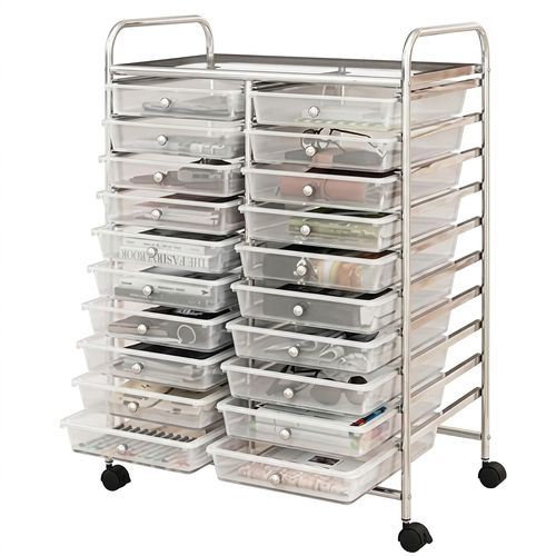 RELAX4LIFE 20 Drawer Rolling Storage Cart