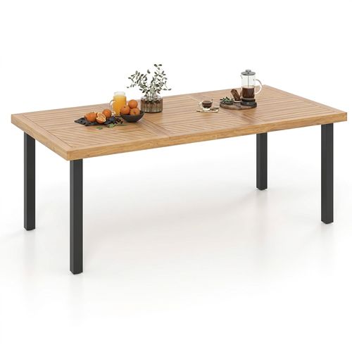 RELAX4LIFE Patio Outdoor Dining Table for 8